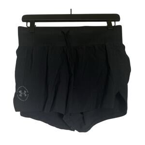 Under Armour Running Shorts Black With Brief Liner Women’s Medium